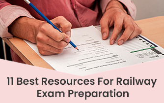 a collage of 11 resources for railway exam preparation including books online courses and study materials
